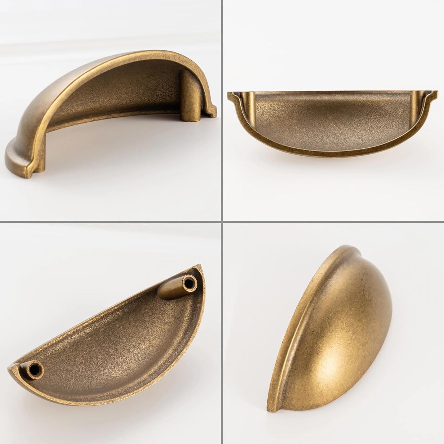 10 Pack 3 Inch Bin Cup Drawer Pulls Antique Brass Cabinet Handles Vintage Brass Cabinet Pulls Cabinets Drawer Dresser