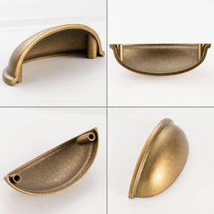 10 Pack 3 Inch Bin Cup Drawer Pulls Antique Brass Cabinet Handles Vintage Brass Cabinet Pulls Cabinets Drawer Dresser