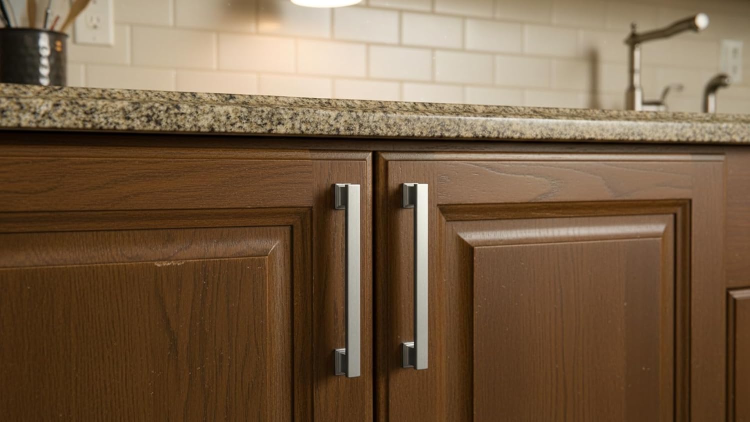 10 Pack Brushed Satin Nickel Cabinet Pulls, 5 Inch(128mm) Hole Centers Kitchen Cabinet Handles for Cabinets and Drawers