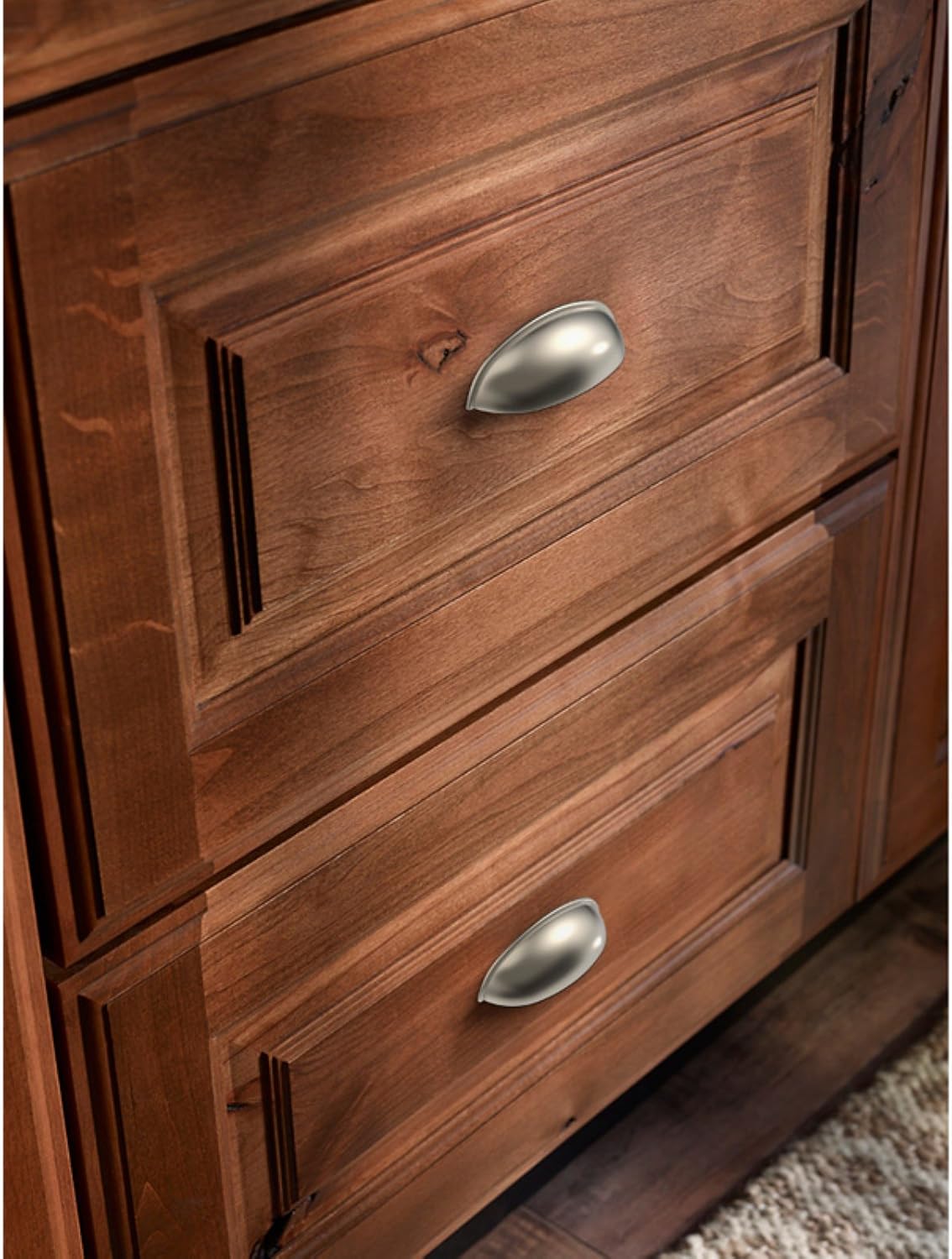 10 Pack Brushed Nickel Cabinet Handles 3 inch (76mm) Kitchen Cabinet Handles and Drawer Pulls for Cupboards and Dressers | Cup Pull