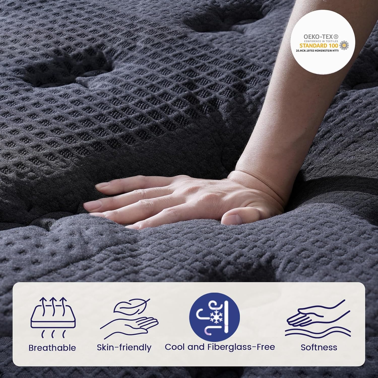 (High-End Upgraded) Luxury 12 Inch Full Size Hybrid Mattress in a Box | with Gel Memory Foam & Pocket Springs, 7-Zone