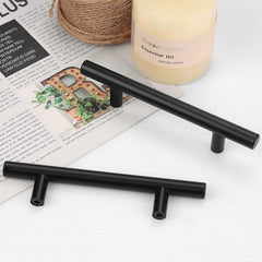 (5 Pack 2-1/2 inch Center-to-Center Black Bar Cabinet Pulls, 2 1/2 inch Drawer Pulls, Modern Cabinet Hardware Kitchen