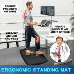 1 inch Thick Anti Fatigue Kitchen Mat Standing Mat with Massage Ball, Non Slip Standing Desk Mat with Massage Point