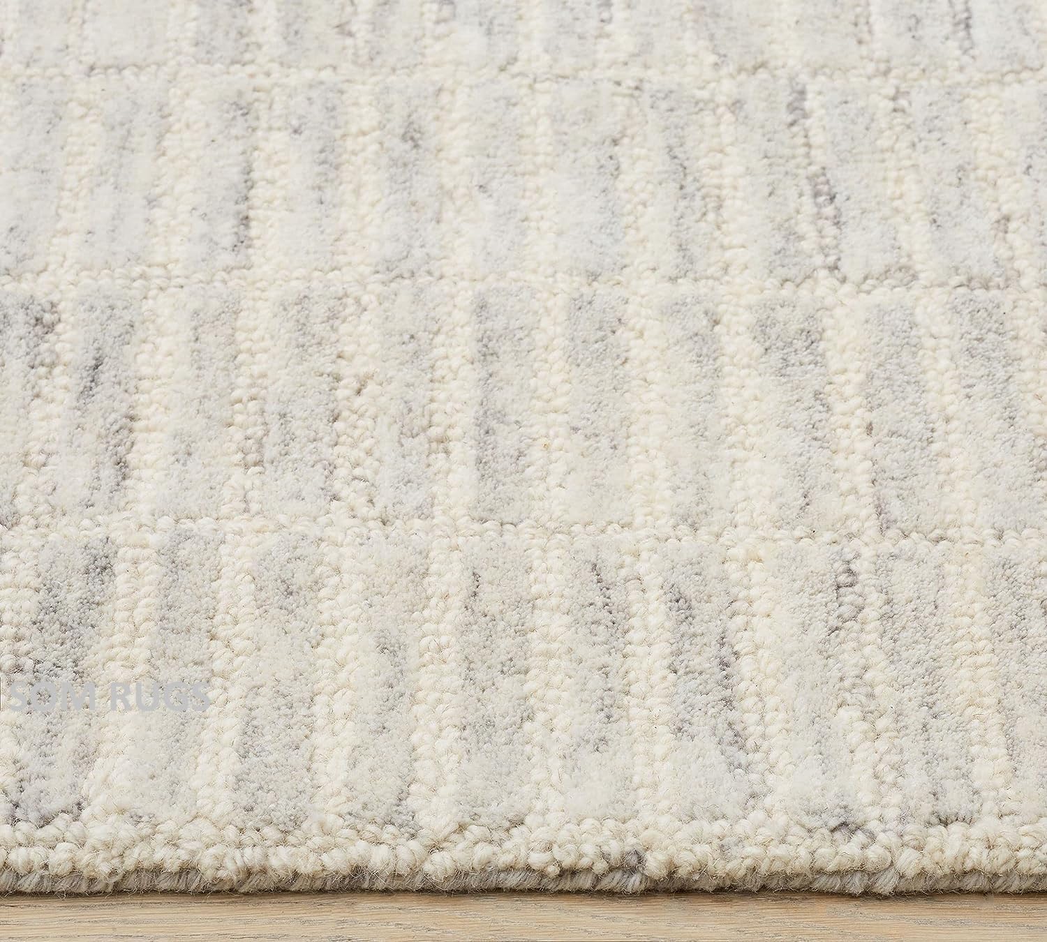 100% Authentic Capitola Tufted Handmade Woolen Area Rug Decor Office Rug (Grey, 9x12 Feet)