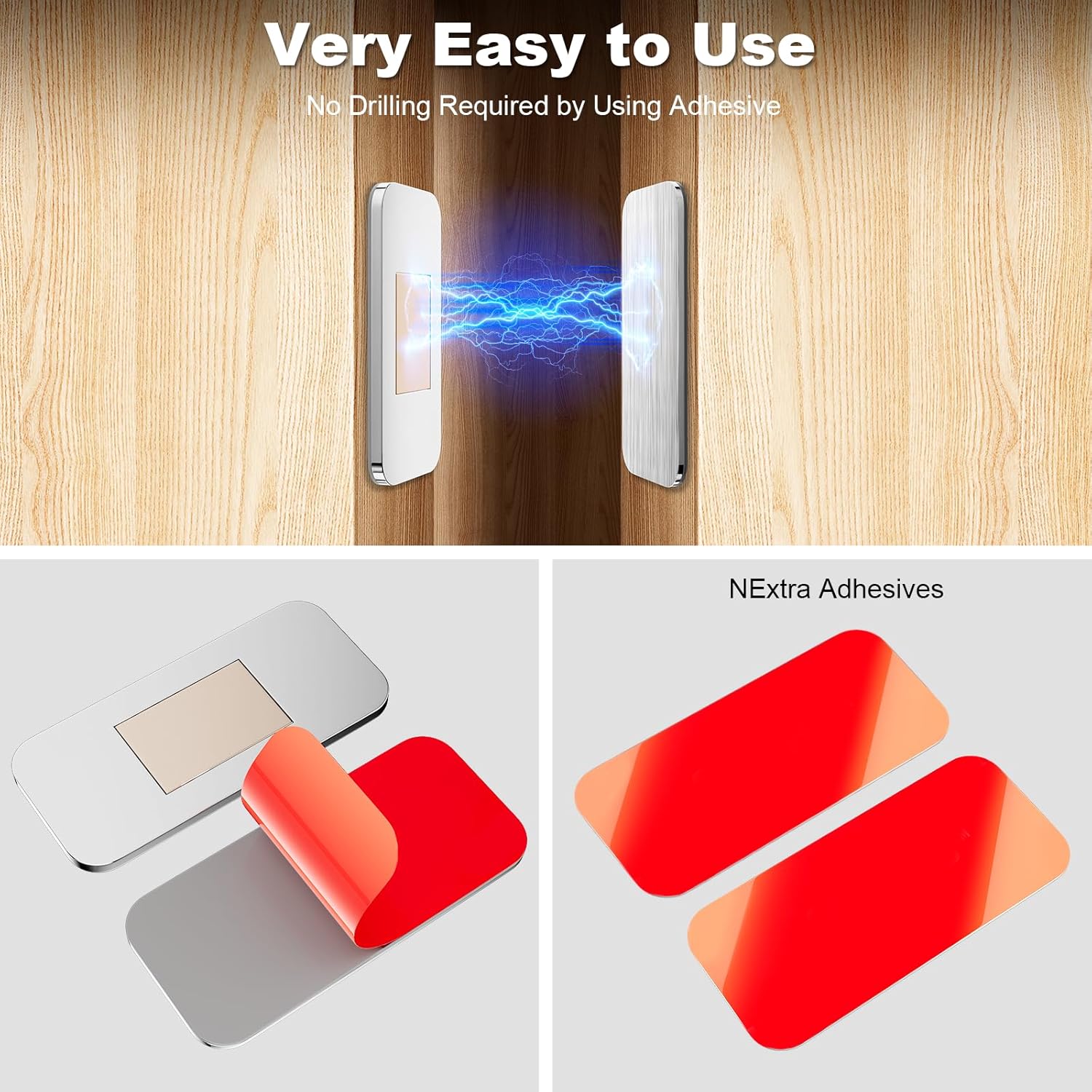 10 Pack Magnetic Cabinet Door Catch, Ultra Thin Cabinet Door Magnets, Adhesive Drawer Magnets to Stay Closed, Stainless