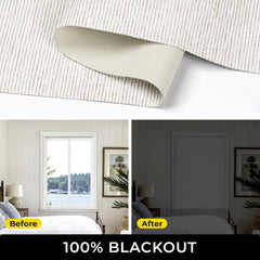 100% Blackout Cordless Roman Shades for Indoor Windows & French Doors - Blackout - Beige