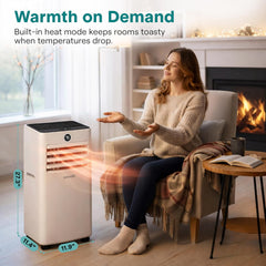 10,000 BTU Portable Air Conditioner and Heater, Small AC with Dehumidifier and Fan, Wifi Function