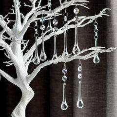 10 Pcs 5.3 Inch Crystal Raindrop Octagon Beads Chandelier Lamp Pendants - Crystal Raindrop Pendants with Octagon
