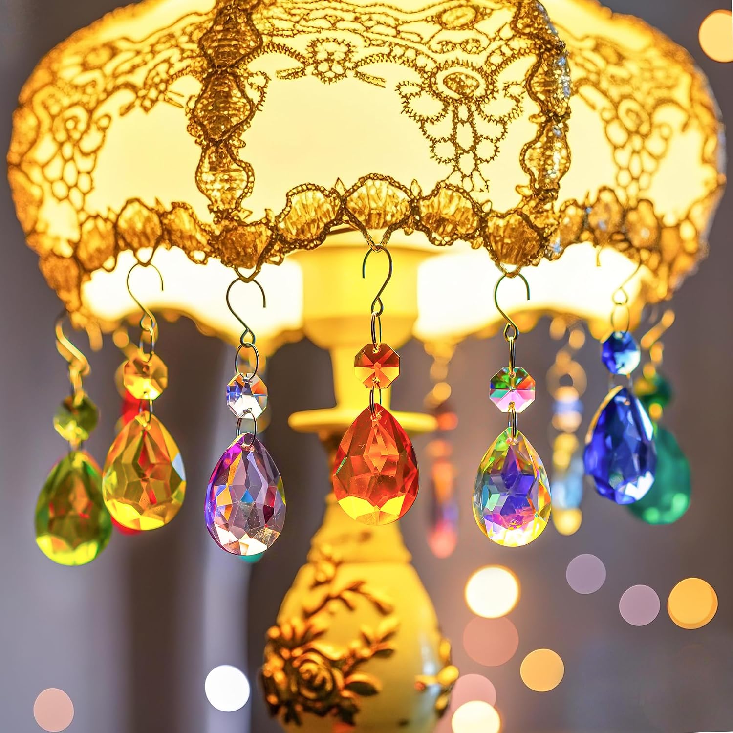 10 Pcs 3 Inch Clear Crystal Bauhinia Prisms Chandelier Decor - Clear Crystal Bauhinia Prisms Pendants Chandelier
