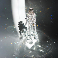 10 Pcs 5.3 Inch Crystal Raindrop Octagon Beads Chandelier Lamp Pendants - Crystal Raindrop Pendants with Octagon