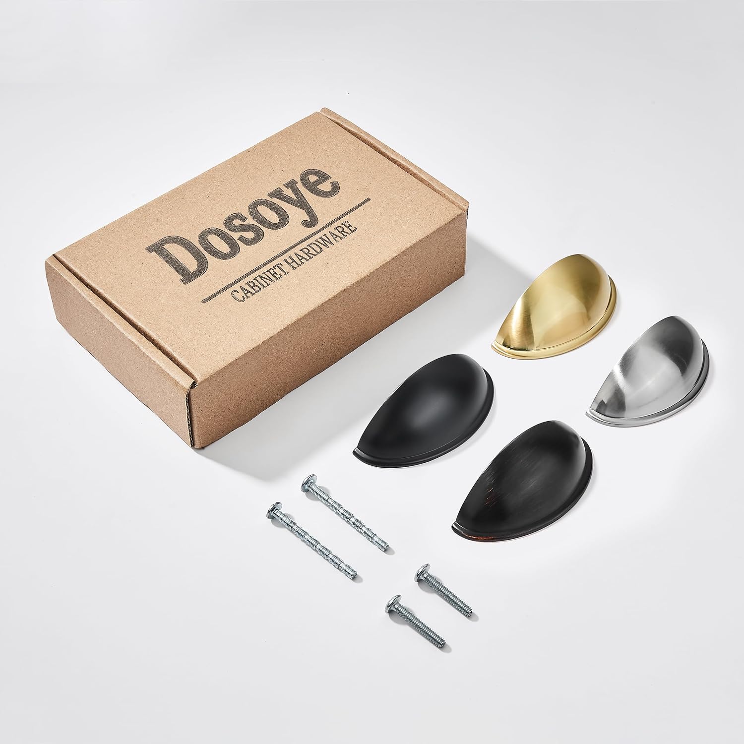10 Pack 2.5 Inch Kitchen Cabinet Handles Matte Black Drawer Pulls Cup Pulls Kitchen Hardware Dresser Drawers Handles