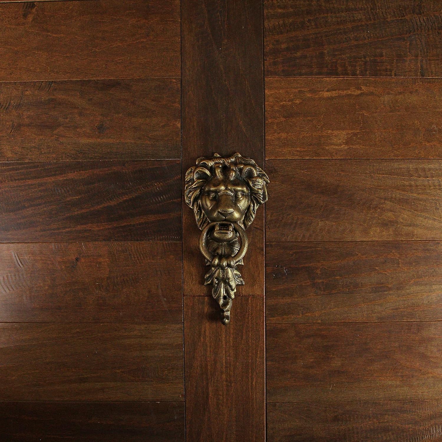 10 Inch High Bronze Finish Cast Iron Lion Head Vintage Style Door Knocker - Easy to Install