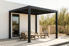 10' x 10' Louvered Pergola Outdoor Aluminum Pergola Kit with Adjustable Roof